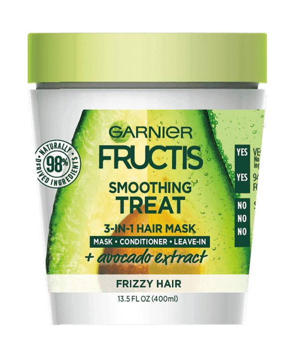 Garnier Fructis Smoothing Treat 3 In 1 Hair Mask Avocado Extract 400