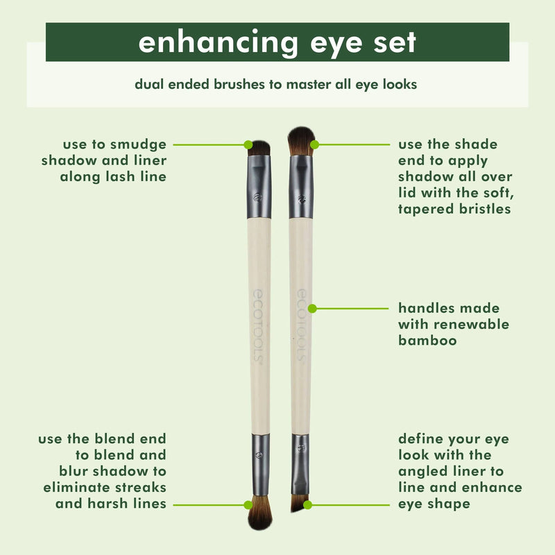 Ecotools Brochas Ecotools Eye Enhancing Duo Makeup Brush Set 1217