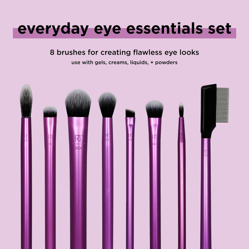 Real Techniques Brochas Real Techniques Everyday Eye Essentials Makeup Brush Set 1991