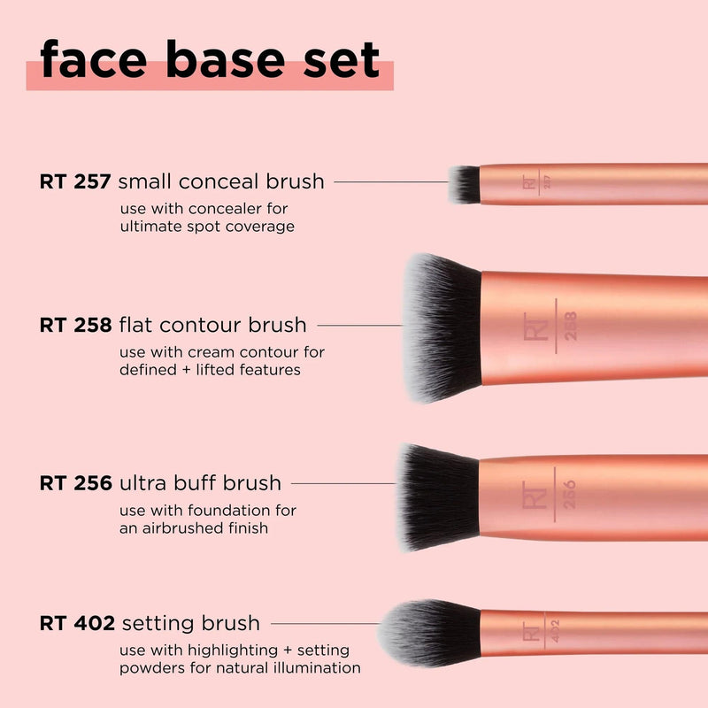 Real Techniques Brochas Real Techniques Face Base Makeup Brush Set 10005200