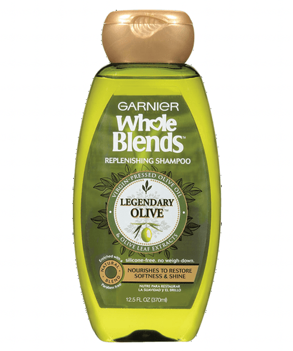 Garnier Cabello Garnier Whole Blends Replenishing Shampoo with Virgin-Pressed Olive Oil & Olive Leaf Extracts 370ml