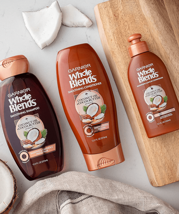 Garnier Cabello Garnier Whole Blends Smoothing Shampoo with Coconut Oil & Cocoa Butter Extracts 370ml