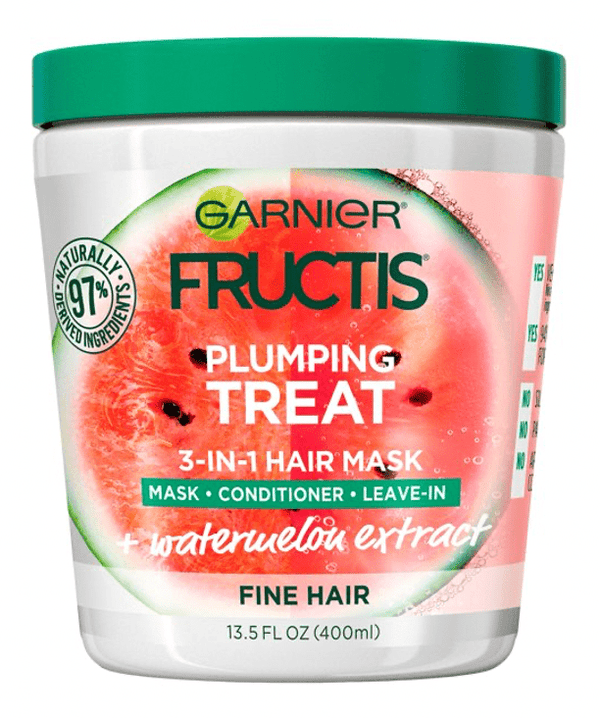 Garnier Tratamientos Garnier Fructis Plumping Treat 3-In-1 Hair Mask + Watermelon Extract 400ml