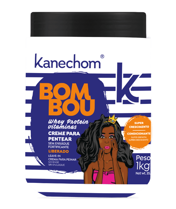 Kanechom Tratamientos Kanechom Crema De Peinar Bombou Con Proteína y Vitaminas 1kg 7893694001797