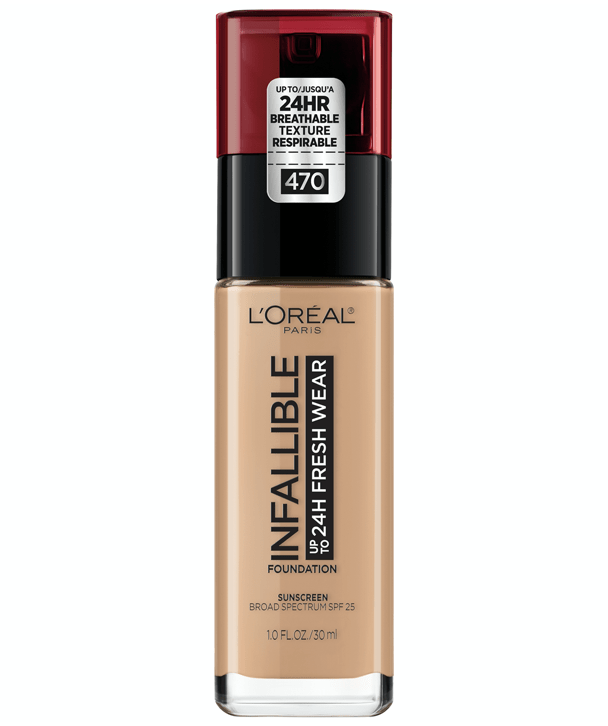 L'Oreal Rostro 470 - RADIANT HONEY L'Oreal Infallible 24 Hour Fresh Wear Foundation 30ml