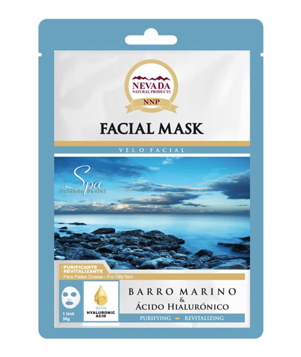 Nevada Natural Products Mascarillas Faciales Nevada Natural Products Mascarilla Facial De Barro Marino & Ácido Hialurónico (1 Unidad) 30g