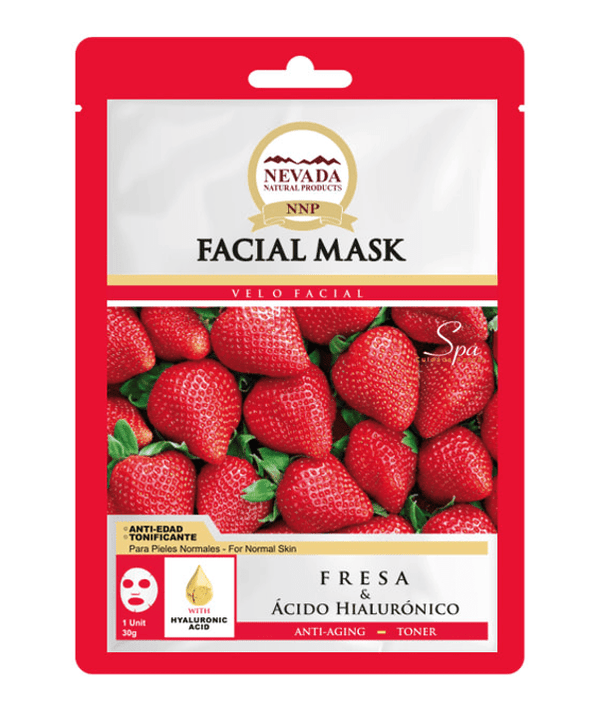 Nevada Natural Products Mascarillas Faciales Nevada Natural Products Mascarilla Facial De Fresa & Ácido Hialurónico (1 Unidad) 30g